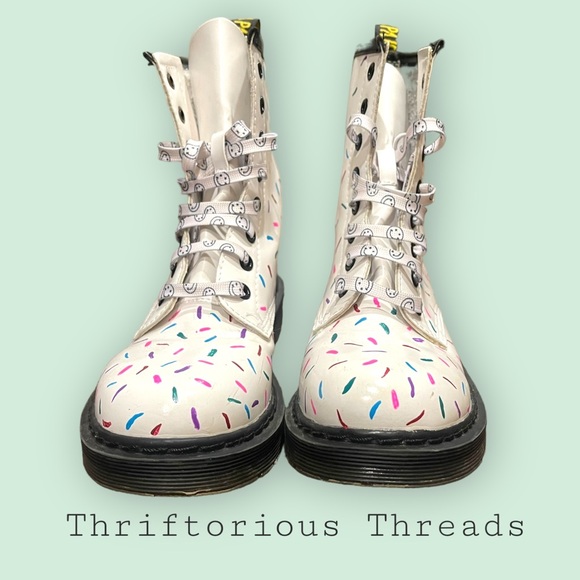 Hand Painted Combat Boots - Picture 6 of 6